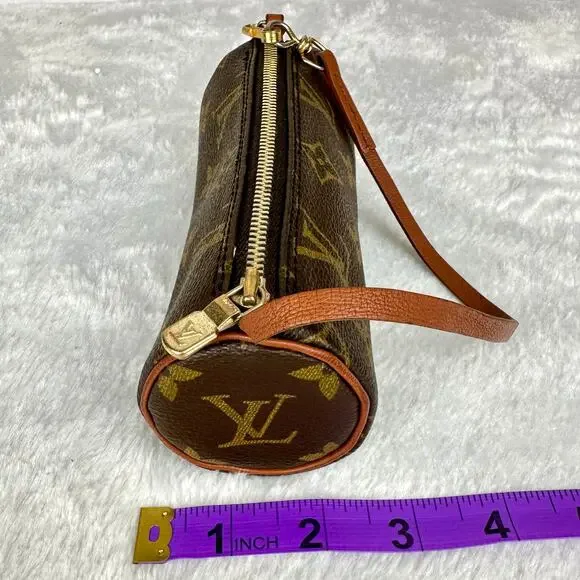 LOUIS VUITTON Monogram Mini PapillonVintage Pouch wristlet Excellent RARE! GIFT - Picture 9 of 9